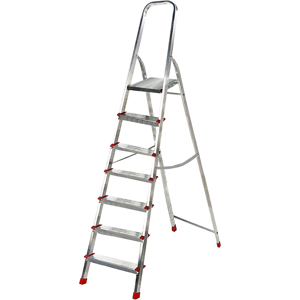 AgriEuro Premium Échelle en aluminium avec tréteau Alice 7, 7 marches, 2,15 m - Publicité AgriEuro Premium Échelle en aluminium avec tréteau Alice 7, 7 marches, 2,15 m - Publicité