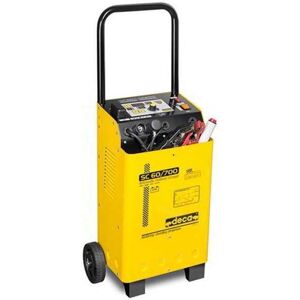 Deca SC 60/700 - Chargeur de batterie/démarreur 12-24V avec microprocesseur - monophasé - sur chariot - Publicité Deca SC 60/700 - Chargeur de batterie/démarreur 12-24V avec microprocesseur - monophasé - sur chariot - Publicité