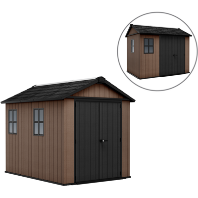 Keter Newton plus 759/975 - Abri de jardin - Avec porte à double battant et fenêtres - 230 x 287 x 246 cm - Publicité Keter Newton plus 759/975 - Abri de jardin - Avec porte à double battant et fenêtres - 230 x 287 x 246 cm - Publicité