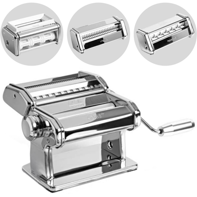 Marcato Atla+ Set Multipast - Machine à pâtes manuelle inox + 3 accessoires - Publicité Marcato Atla+ Set Multipast - Machine à pâtes manuelle inox + 3 accessoires - Publicité