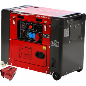 GeoTech-Pro GeoTech Pro DGP8000SE-3 - Groupe électrogène 6 kW triphasé diesel - Insonorisé + cadran ATS