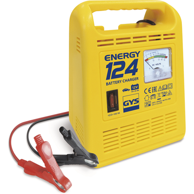 Chargeur de Batterie GYS Energy 124 - Test & 12V Plomb - 10-45Ah - Publicité Chargeur de Batterie GYS Energy 124 - Test & 12V Plomb - 10-45Ah - Publicité