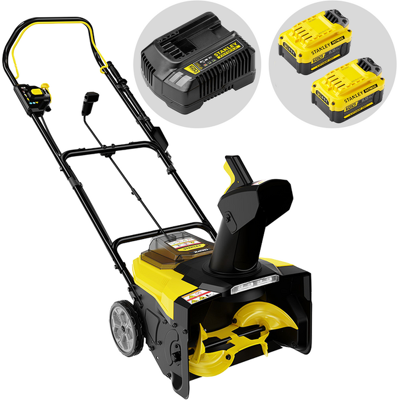 Stanley Fatmax SCSNP460R2-QW - Fraise à neige à batterie - 2 x 18 V 6 Ah - Publicité Stanley Fatmax SCSNP460R2-QW - Fraise à neige à batterie - 2 x 18 V 6 Ah - Publicité