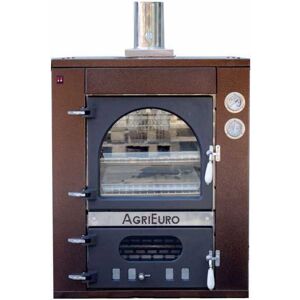 AgriEuro TOP-LINE AgriEuro Medius 60 Deluxe INC - Four à bois en acier encastrable - Cuivre émaillé - Inox