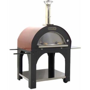 AgriEuro Premium AgriEuro Cibus Red - Four à bois pour pizza extérieur 100x80 - En acier verni