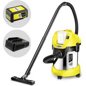 Karcher WD 3 Premium Battery 36 V - Aspirateur multifonction à batterie 36V 2.5Ah - Solides, liquides et souffleur