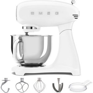 SMEG Full Color Blanc SMF03WHEU - Batteur mélangeur planétaire - Cuve inox de 4,8 litres