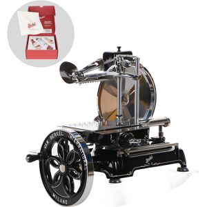 Berkel B114 Noire - Trancheuse à volant - Lame en acier chromé de 320 mm - Publicité Berkel B114 Noire - Trancheuse à volant - Lame en acier chromé de 320 mm - Publicité