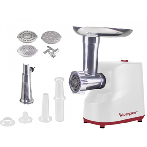 Beper P102ROB200 - Hachoir à viandes électrique multifonction - Presse-tomates - Publicité Beper P102ROB200 - Hachoir à viandes électrique multifonction - Presse-tomates - Publicité