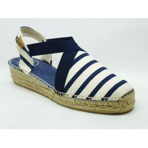 55 VERGES ecru-marine espadrilles TONI PONS