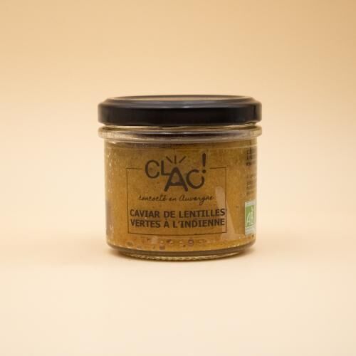 Conserverie CLAC Caviar de Lentilles vertes à l'indienne BIO - 100 Gr    CLAC