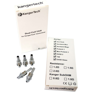 Kangertech Resistances (x5) Dual Coils - kangertech