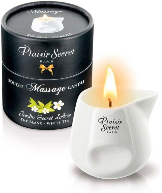 Bougie de Massage Thé Blanc Noir 2