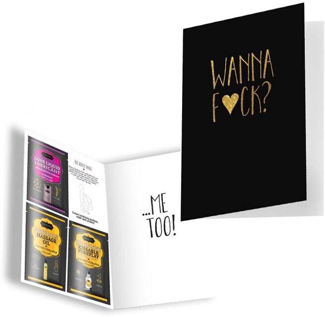 Carte de Voeux Naughty Notes Wanna F*ck?