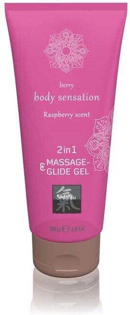 Lubrifiant & Gel de Massage 2 en 1 Body Sensation Framboise Rose 2