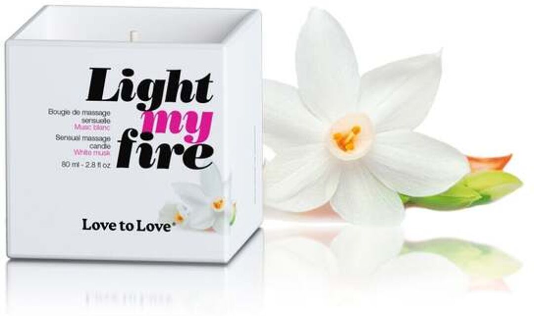 Bougie de Massage Light My Fire Musc Blanc 2