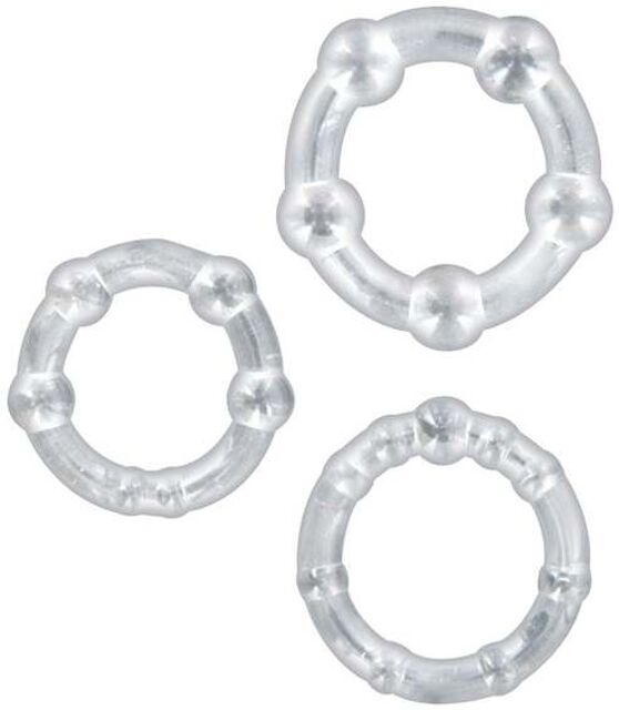 Kit de 3 Cockrings Perlés Blanc