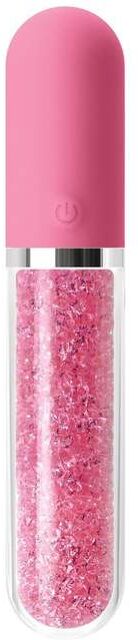 Vibromasseur Verre & Silicone Stardust Charm Rose