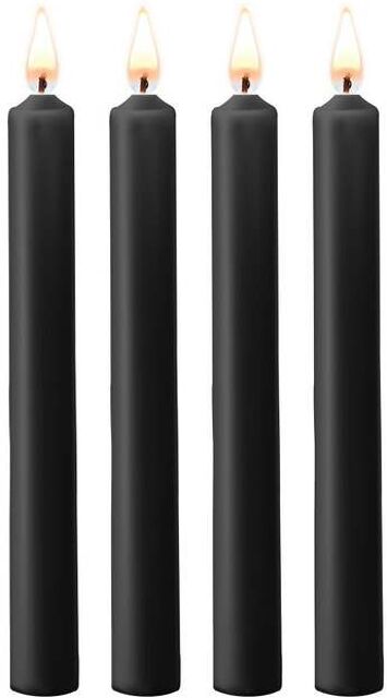 Kit 4 Bougies BDSM Teasing Wax Candles Large Noir 2
