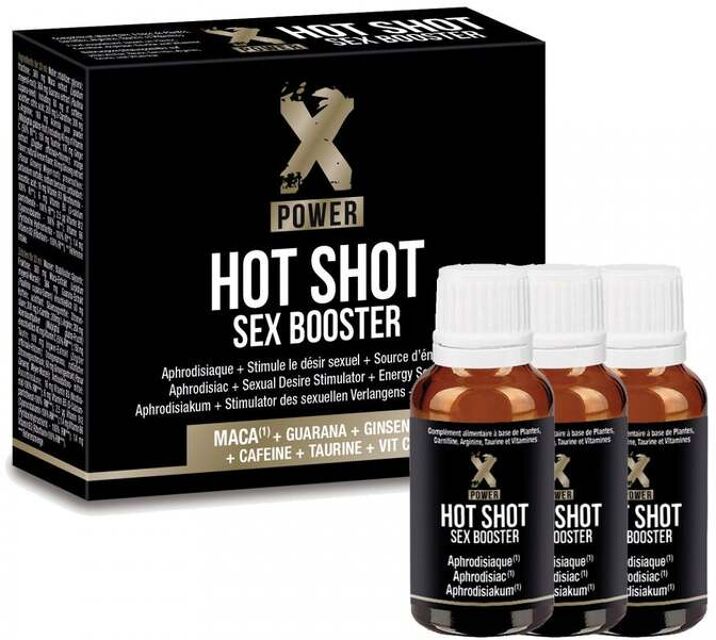 Pack de 3 Shots Aphrodisiaques Hot Shot Sex Booster 2