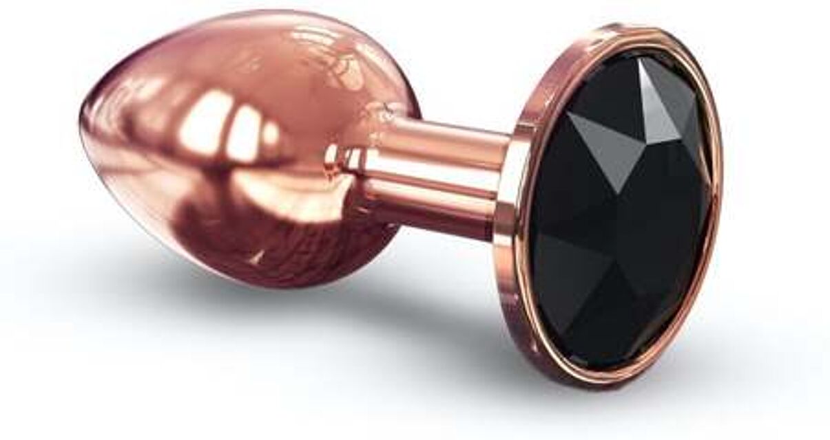 Plug Anal Métal Diamant Noir S Rose 2
