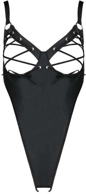 Body Ouvert Celine Leather Collection Noir Noir
