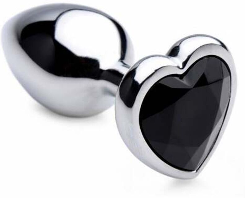 Plug Anal Métal Bijou Black Heart Small Noir 2
