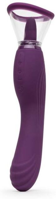 Pompe à vagin avec langue vibrante Lick Me Violet 2