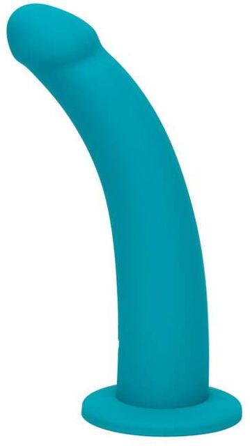 Gode Ventouse Silicone Curved 20,3 cm Turquoise