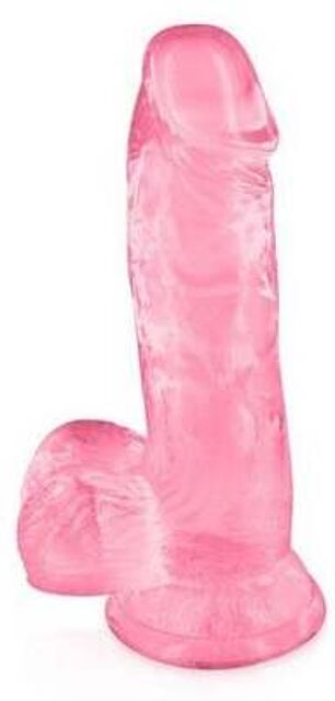 Gode Ventouse Jelly avec Testicules L Rose Rose 2