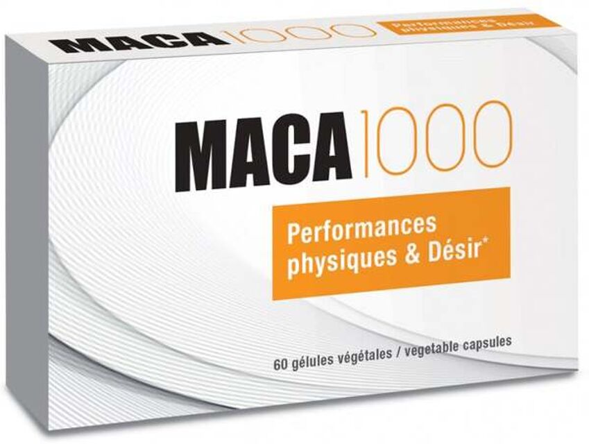 Aphrodisiaque Maca 1000 60 Gélules Jaune