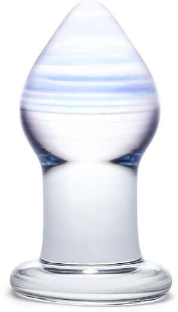 Gläs Plug Anal Transparent en Verre Amethyst Rain Transparent