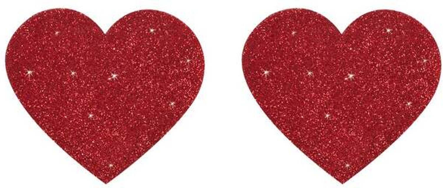 Nippies Coeurs Rouges Pailletés Rouge 4