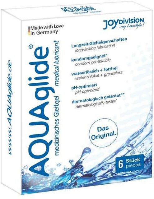 Lubrifiant Eau AQUAglide 6 Dosettes 3ml