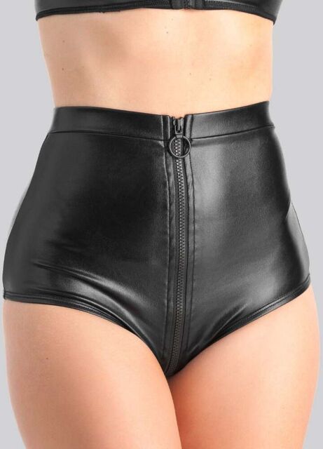 Culotte Ouverte à  Zip Fierce Wetlook Noir Noir 2
