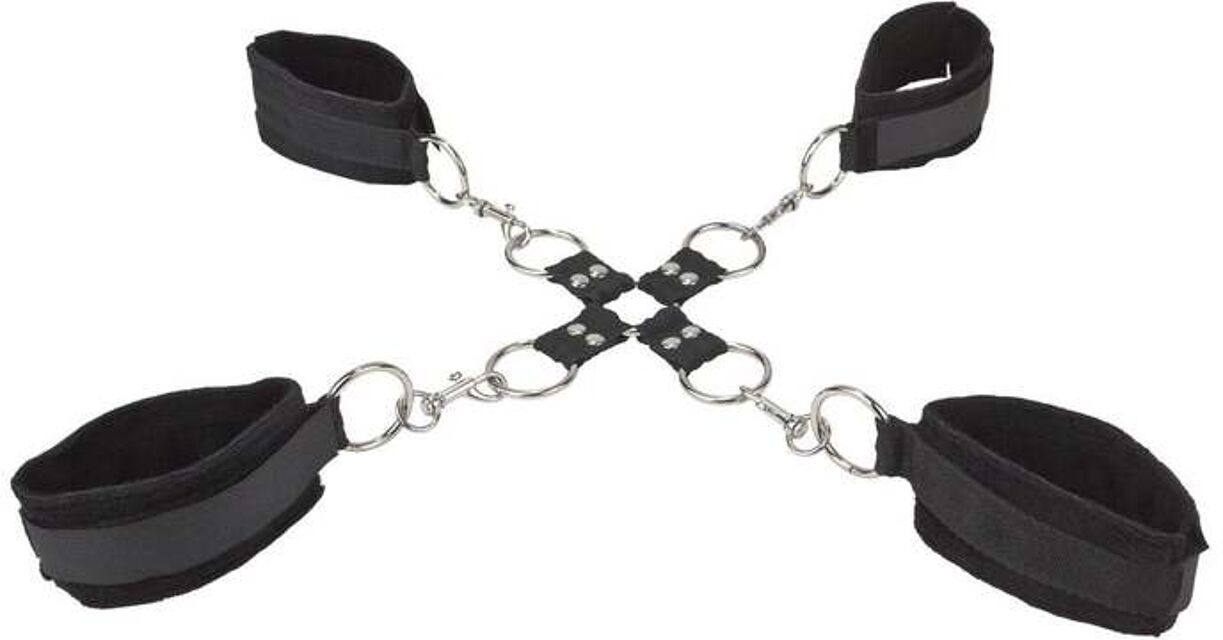 Menottes Poignets & Chevilles Velcro Noires Noir