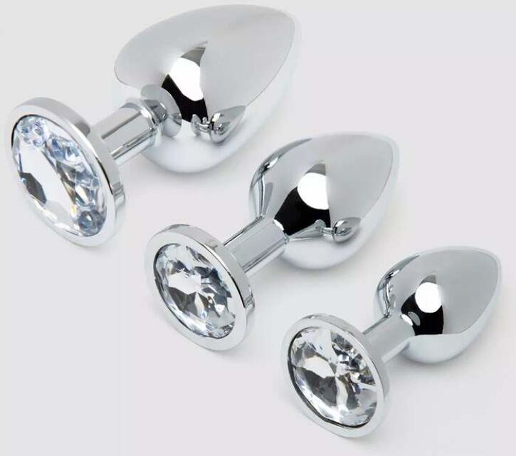 Kit 3 Plugs Anal Bijou Secret Shine Métal
