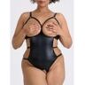 Lovehoney Lingerie Body Ouvert Fierce Wetlook Noir GT