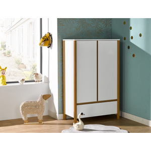 Chambrekids Armoire enfant Scandi Blanc & Hêtre