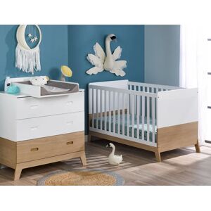 Chambrekids Petite chambre bébé Archipel Blanc & Chêne