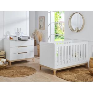 Chambrekids Petite chambre bébé Evidence Blanc & Hêtre