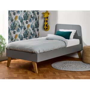 Chambrekids Lit enfant 90x200 Origine Gris et Chêne