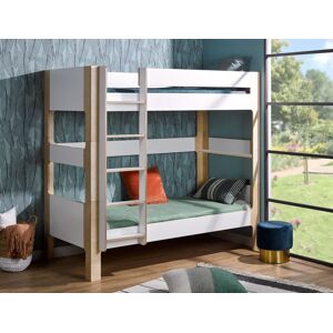 Chambrekids Lit superposé Blanc & Bois 90x190 cm Natura