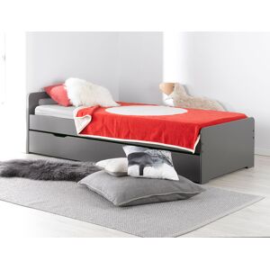 Chambrekids Lit gigogne enfant Féroé Anthracite 90x190 + 2 Matelas