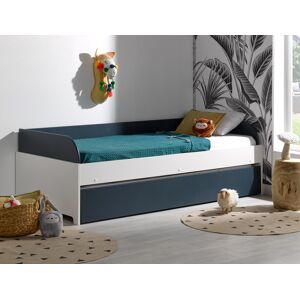 Chambrekids Lit banquette gigogne Opus Blanc et Bleu Nuit