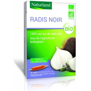 France Herboristerie Ampoules de plantes pur jus de Radis Noir - Naturland - 20 ampoules