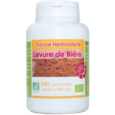 France Herboristerie - LEVURE DE BIERE BIO AB 400 mg - 200 comprimés - 400 mg - Complément alimentaire - Publicité France Herboristerie - LEVURE DE BIERE BIO AB 400 mg - 200 comprimés - 400 mg - Complément alimentaire - Publicité