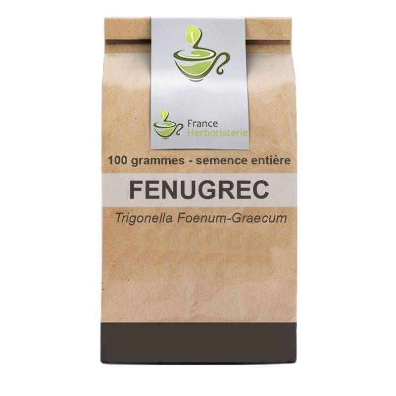 France Herboristerie Tisane Fenugrec semence 100 GRS ENTIERE Trigonella foenum-graecum.