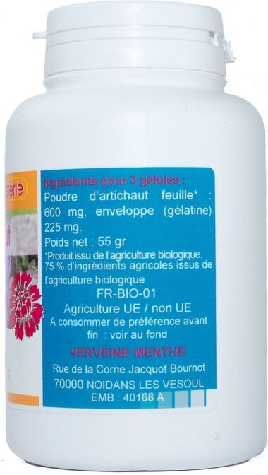 France Herboristerie GELULES ARTICHAUT feuille 200 gélules dosées à 200 mg.