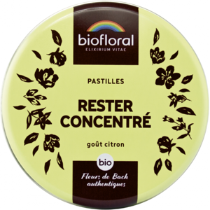 France Herboristerie FLEURS DE BACH Rester Concentre BIO - Pastilles - Biofloral